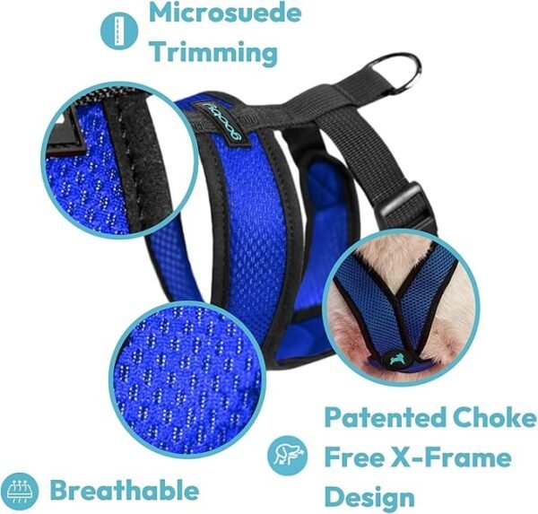 Gooby Comfort X Head in Harness - Blue, Large - No Pull Small Dog Harness - Image 3